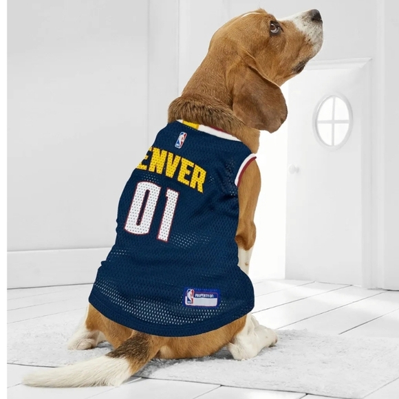 Denver 01 Blue Mesh Jersey For Dog - Picture 3 of 15